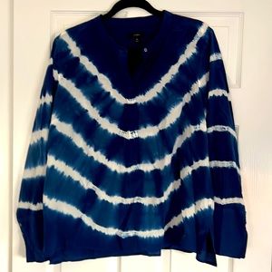 I.Crew silk tie-dye blouse size XL